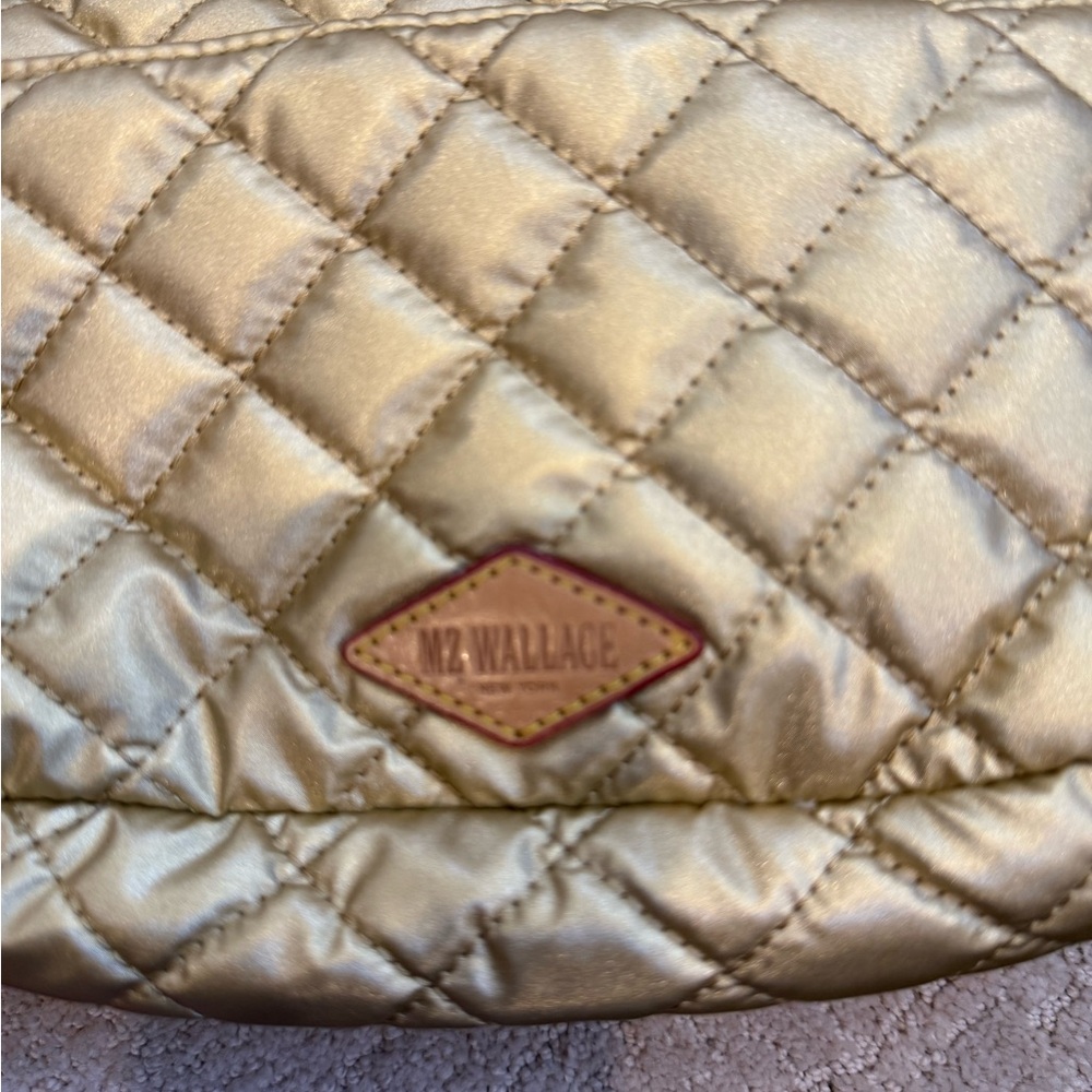 MZ Wallace Gold Metro Camera Quilted Crossbody Bag - Picture 7 of 11